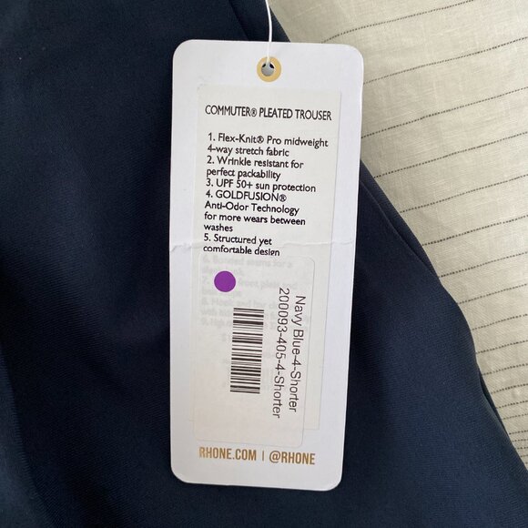 Rhone Commuter Pleated Trouser - Picture 5 of 7